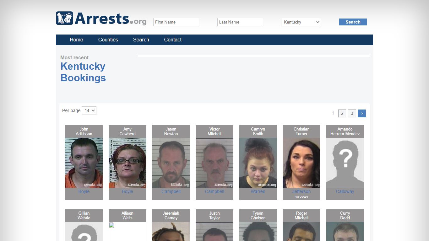 Kentucky Arrests and Inmate Search